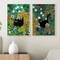 2 Pack Paint By Number Kits for Adults – Black Cat & Flowers DIY Acrylic Paint by Numbers on Canvas for Beginners, Wall Art Craft Set for Home Decor, 12x16 Inch (Unframed)